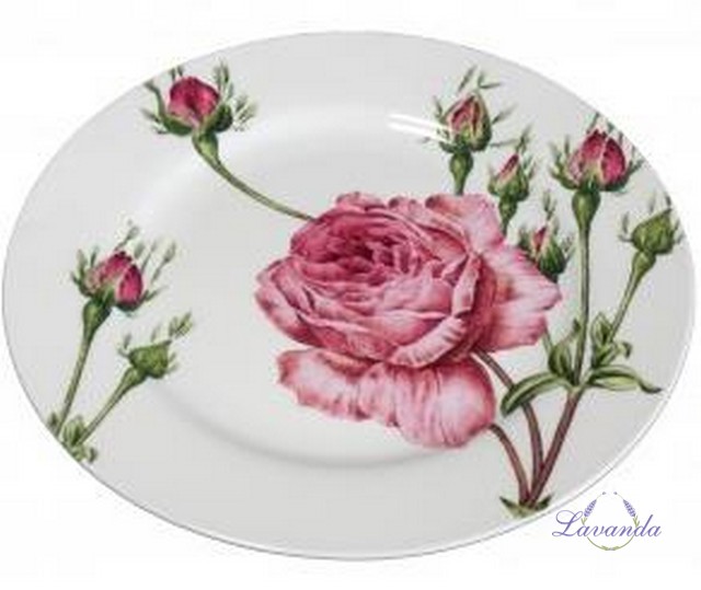 Porcelánový tanier Ruža