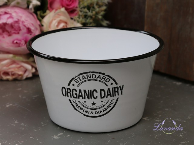 Smaltovaná miska Organic Dairy