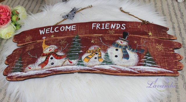 Vianočná tabuľka Welcome Friends