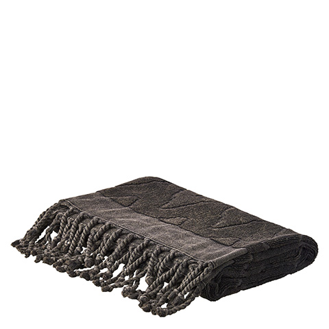 Luxusný bavlnený uterák Serviette, čierny